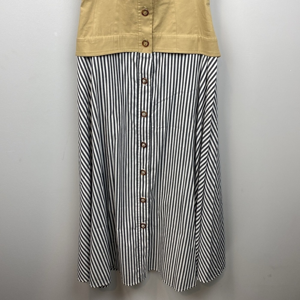STAUD • RARE FIND • Sanara Safari Style Two-Tone Dress *Flaw* - Picture 3 of 16